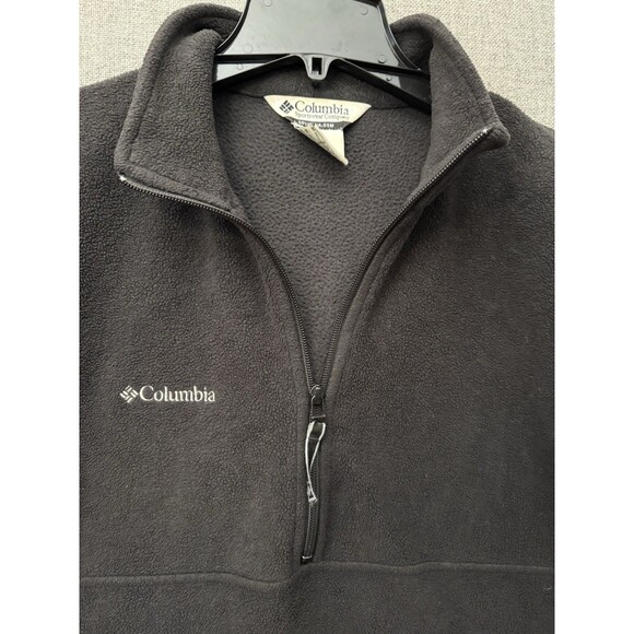 Columbia M medium unisex Black half zip fleece jacket - Picture 2 of 7